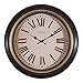 La Crosse Clock 404-3045BK 18-Inch Traditions Antique Brown Quartz Analog Wall Clock