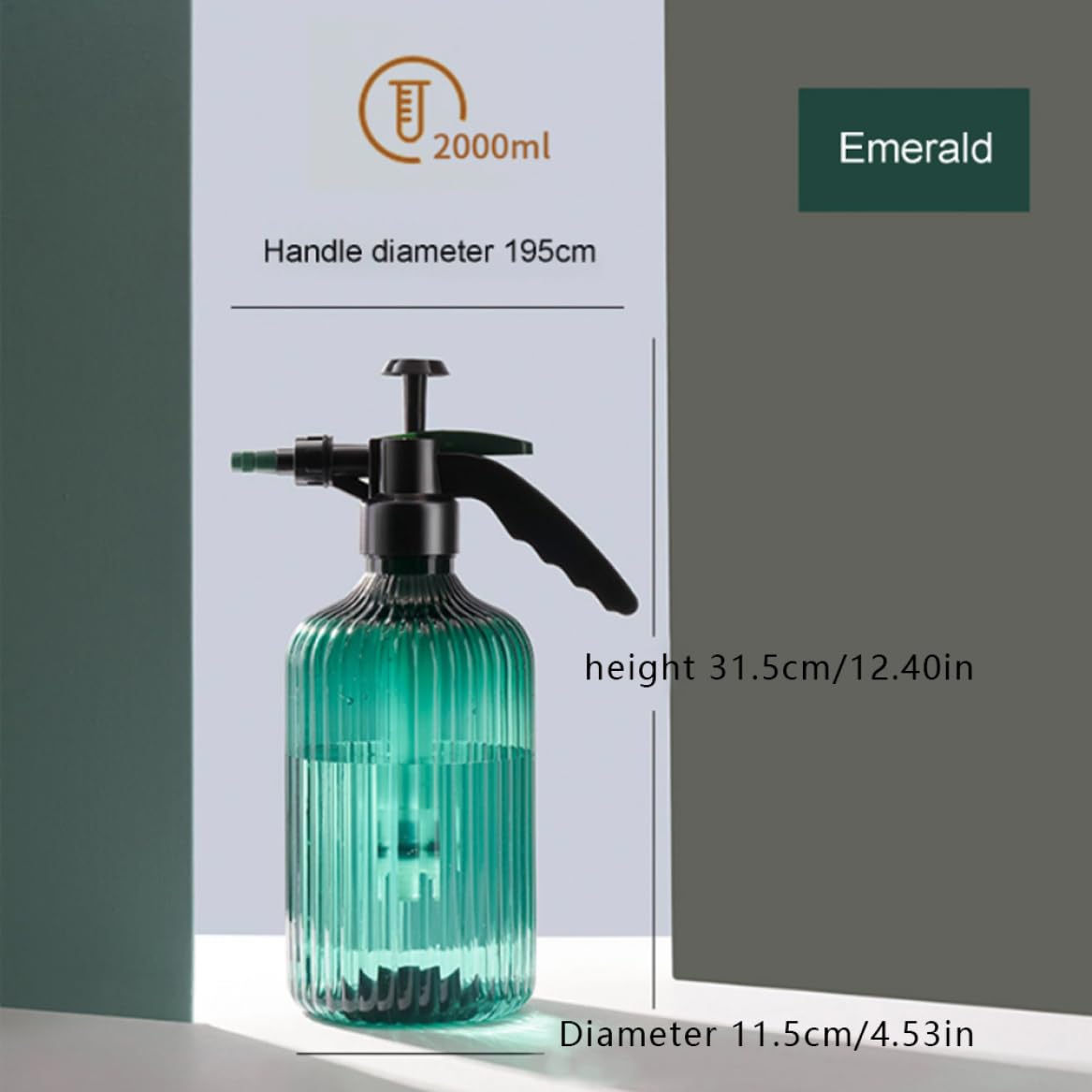 Spruzzatore per irrigazione flacone spray per piante spruzzatore per irrigazione da giardino 2 litri pompa a pressione manuale verde