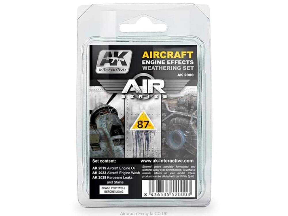 AK Weathering AIR Set AK2000 Aircraft Engine Weathering (3x35ml)