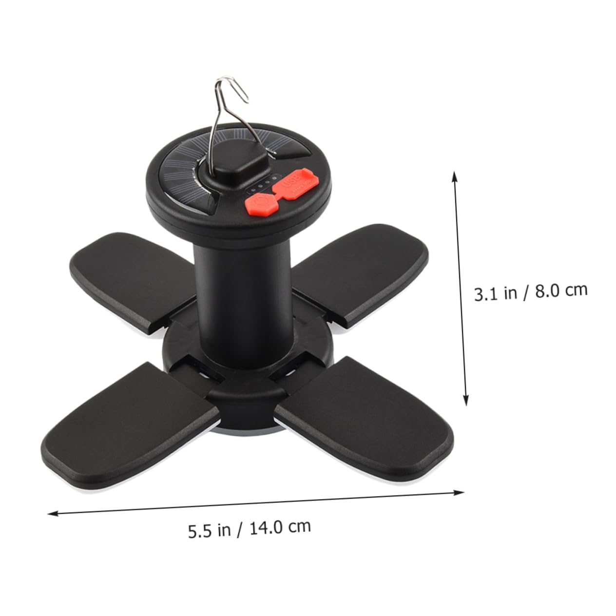 HEMOTON Solar Led Wall Light Tent and Garage Lighting Rechargeable Folding Adjustable Outdoor Lantern