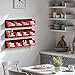 VEVOR Wall Mounted Storage Bins, 12 Plastic Bins & 3 Metal Rails, Plastic Hanging Stackable Storage Bin for Screws, Nuts, Bolts, Nails, Hardware Tool Organizer for Workshop, Craft Room, Garage, Red