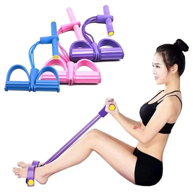 TRIBBO Multifunction Resistance Training 4 Tube Pedal Resistance Band Home Gym Equipment Ankle Puller Tension Rope Sit-up Bodybuilding Expander Workout Bans for Women/Men TRIBBO Multifunction Resistance Training 4 Tube Pedal Resistance Band Home Gym Equipment Ankle Puller Tension Rope Sit-up Bodybuilding Expander Workout Bans for Women/Men