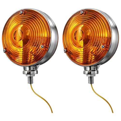 4 Clignotants Ronds Étoile Bajato ambre 24 diodes pour signalisation de remorque