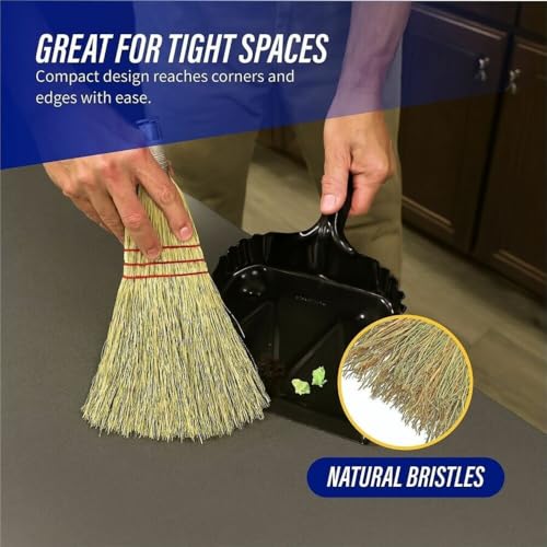 Image of Genuine Joe Whisk Broom, Metal Hang Ring, Natural, 12 Count