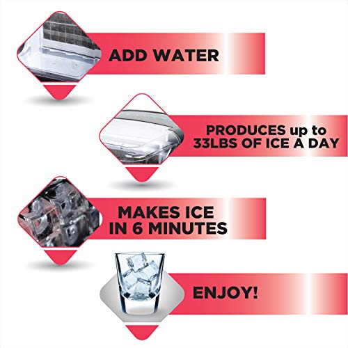 Frigidaire Efic229_Amz Igloo Ice105 Counter Top Compact Ice Maker, Stainless, Silver #TOP4