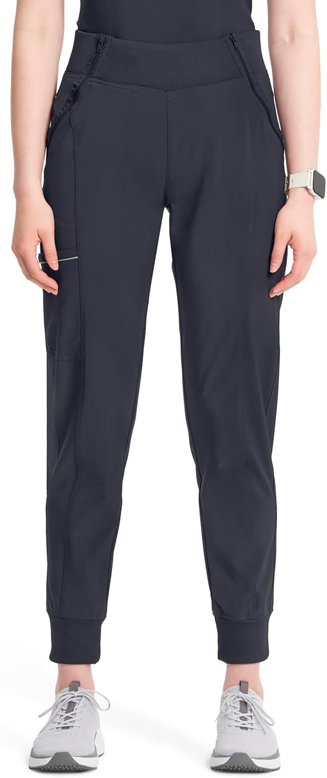 Cherokee Infinity Womens Scrub Jogger Pants, Mid Rise, Moisture Wicking, Wrinkle-Resistant, 360 Stretch, 5 Pockets - CK110A