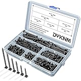 Screws Quality Black Steel #7 Drywall Screws Sharp Point Self Tapping Screws Black Steel Wood Screws,Screws Assortment Set ，Machine Screws,180PCS - for Drywall Sheetrock, Wood, Furniture and Cabinet
