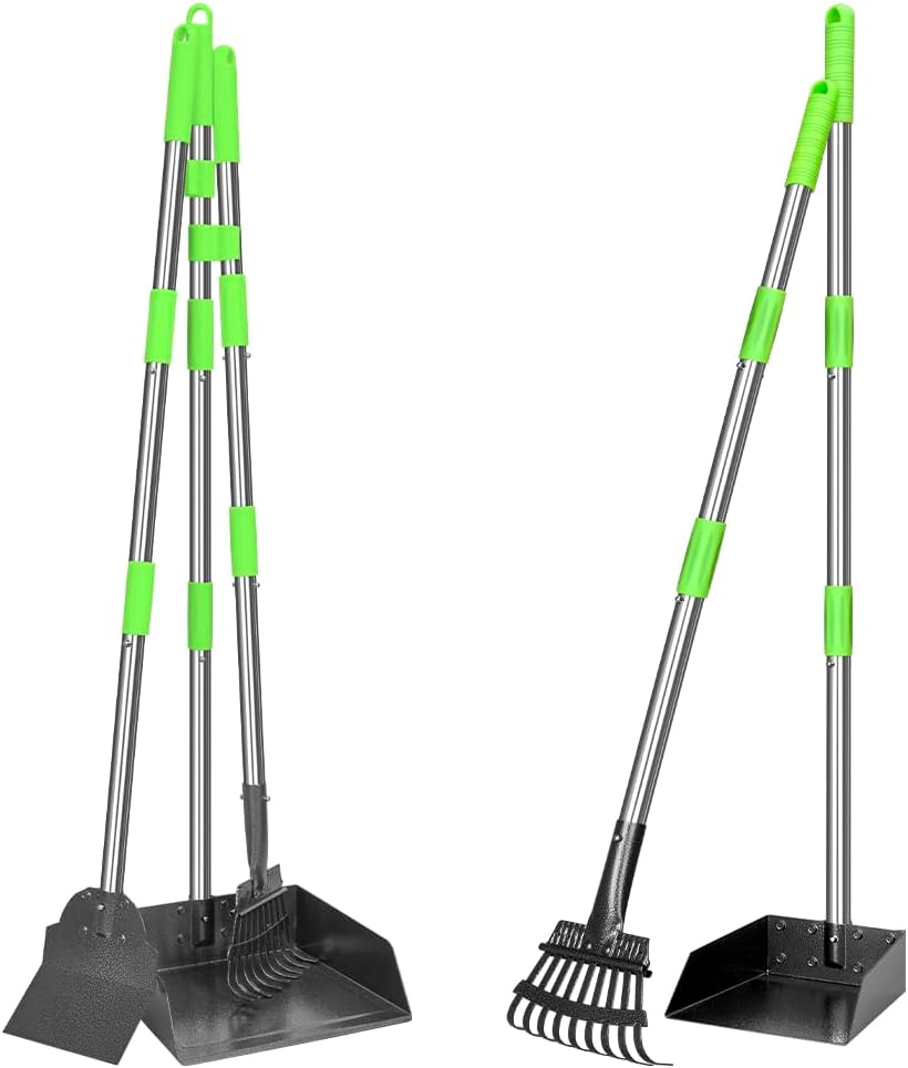 Extra Large Pooper Scooper rake & Tray & Shovel + Standard Pooper Scooper rake & Tray