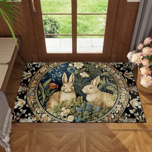 Tapete decorativo Fchen art con diseño de conejos 76x120 cm miniatura 4