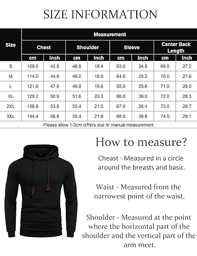 Coofandy Mens Hoodies Pullover Casaul Long Sleeve Drawstring Waffle Knit Hooded Sweatshirt With Kanga Pocket Violet Large thumb #5