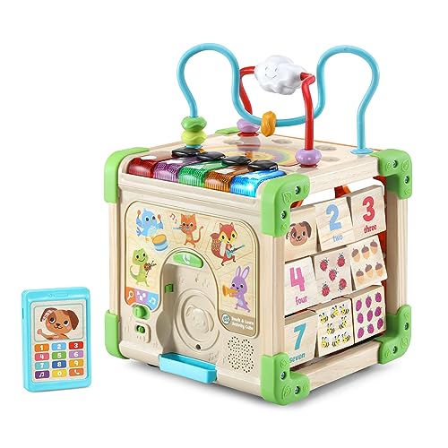LeapFrog Touch and Learn Electronic Musical Light-Up Wooden Activity Cube Toy, Animal Themed, Ages 1 and Up - Image 3