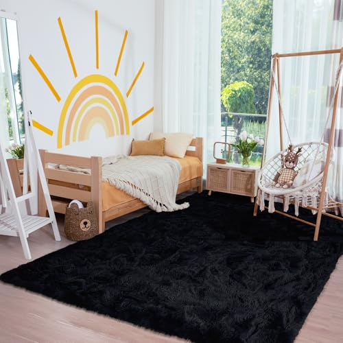 Tapis à poils longs moderne 160x230 cm haute densité doux - 7