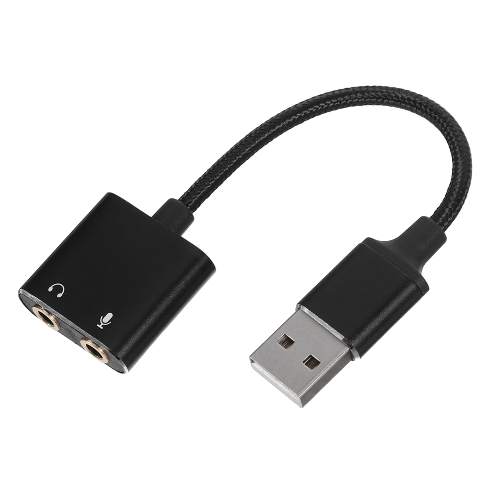 KICHOUSE High-Fidelity USB Audio Interface Headphone and Microphone Adapter for Pc and Tablets Play External Sound Card for Audio