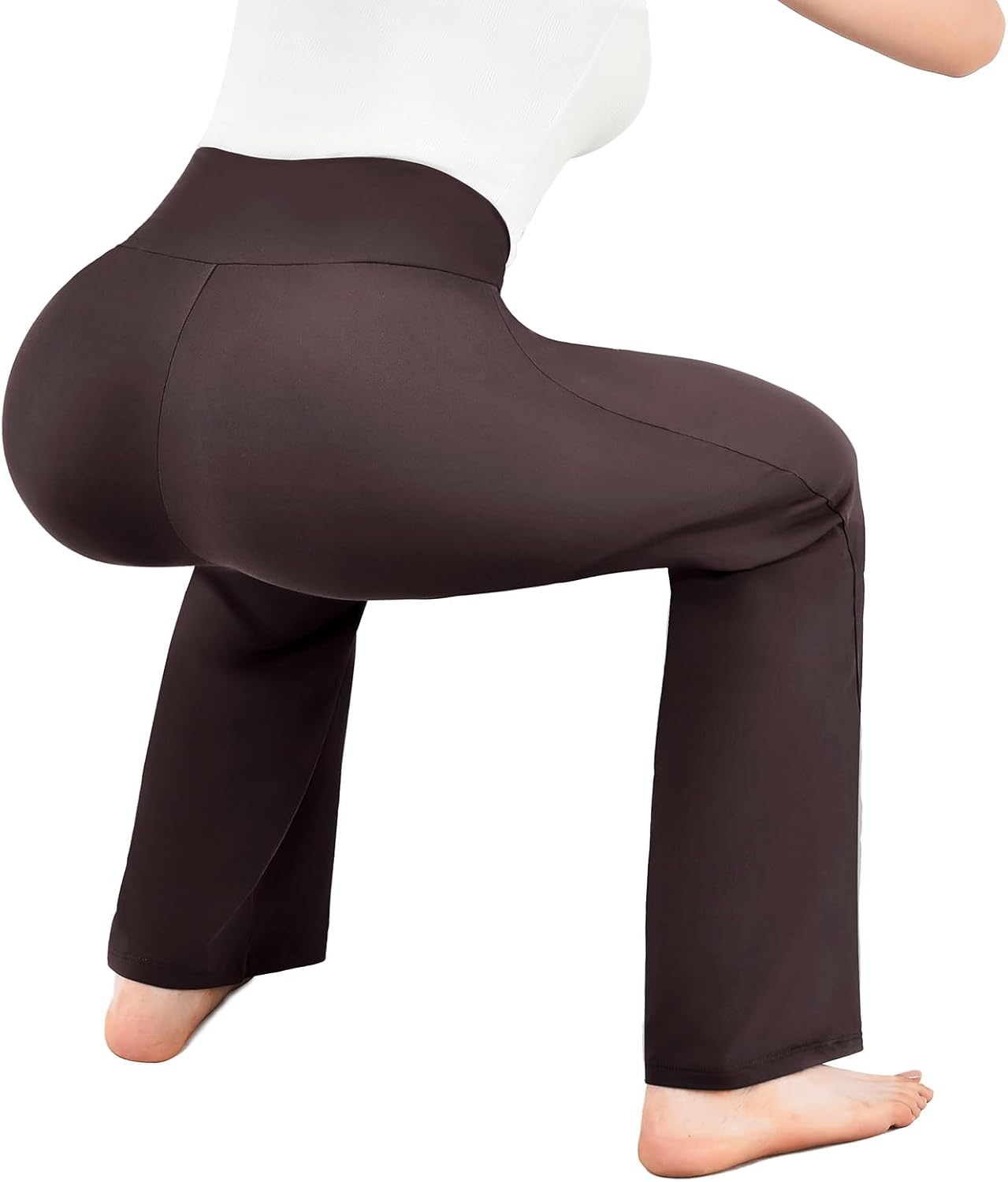 SINOPHANT Womens Wide Leg Yoga Pants with Pockets High Waisted Casual Lounge Loose Palazzo Pajama Sweatpants - Image 5