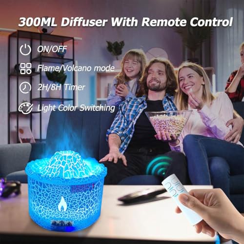 Difusor aromático eléctrico Volcano con luces LED coloridas miniatura 4