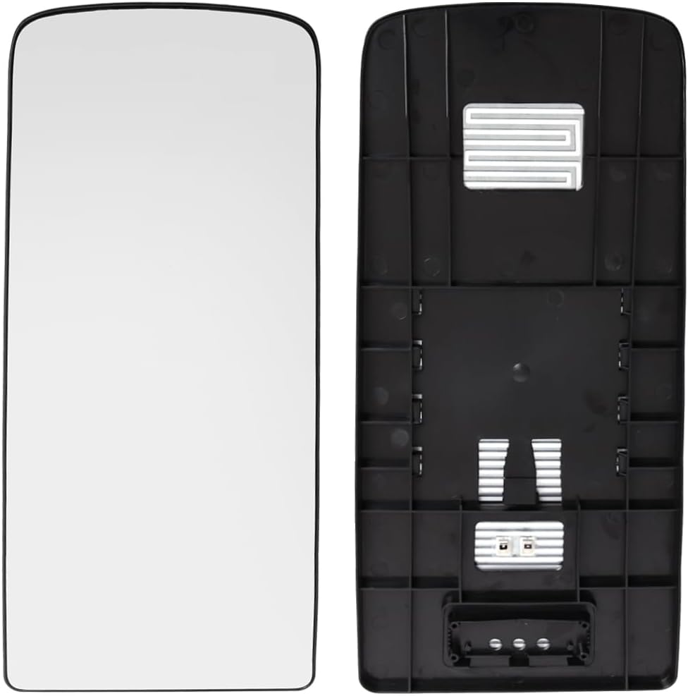 Upper Mirror Glass with Defrost Heat for Volvo VNL, Replacement Main Mirror Glass Heated for Volvo Driver Left & Passenger Right Side Universal Side
