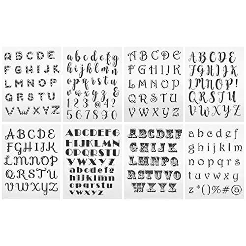 Garosa 8 Hojas Sellos Transparentes Sellos de Letras Sellos Transparentes para Hacer Tarjetas DIY Scrapbooking Tarjeta de Fotos Álbum Decoración