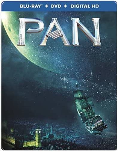 Pan Blu-ray DVD Steelbook Starring Hugh Jackman Spanish Artwork English Spanish Audio Subtitles