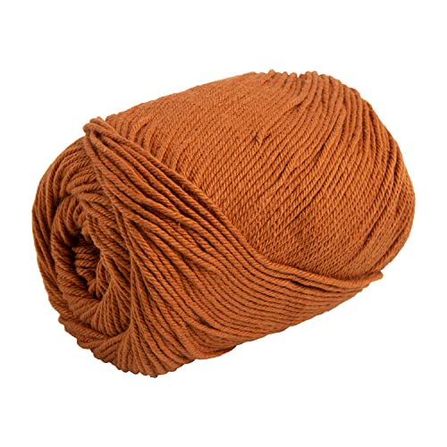 Image of Knit Picks Dishie Brown Worsted Weight 100% Cotton Yarn for Crocheting | 100g of solid colored yarn in Sunbaked color for dishcloths, machine washable.