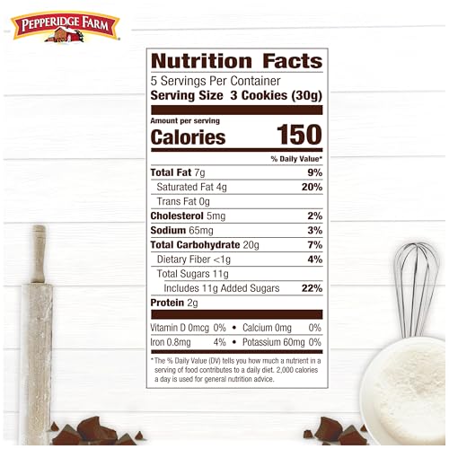Image of Pepperidge Farm Brussels Dark Chocolate, 15 Lace Cookies, 5.25 oz. Bag (Pack of 2)