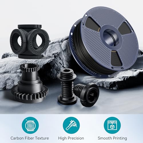 Image of SUNLU Carbon Fiber PLA, Strong and Lightweight PLA 3D Printer Filament, PLA Filament 1.75mm Dimensional Accuracy + /- 0.02 mm, Neatly Wound 3D Printing Filament, 1KG Spool. (Black)