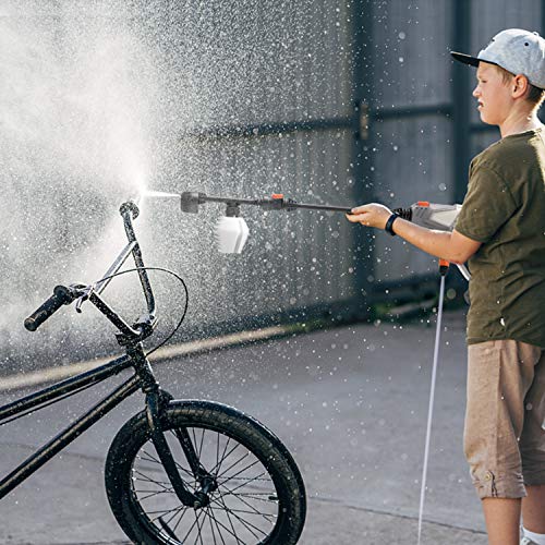 ROCKPALS Cordless Pressure Washer, 2 x 40V Batteries Max 870 PSI Power Washer with Accessories, Portable Power Cleaner with 6-in-1 Adjustable Nozzle, Suitable for Washing Cars/Fences/Siding