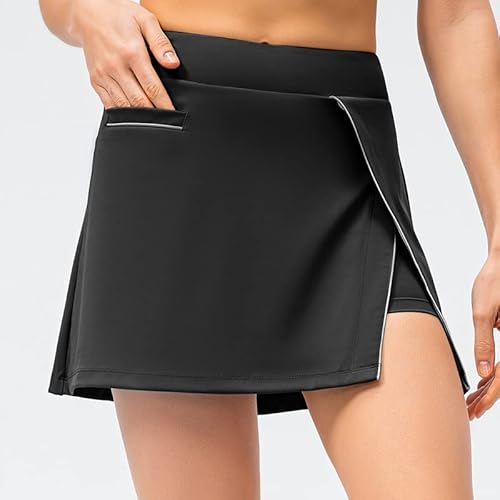 Esportes de primavera e verão saia curta duas peças de saia de ioga de ioga de Culottes Anti-Light G