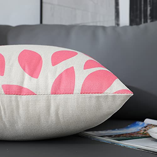 Homefeelzydys Cushion Covers,Cushion Covers 40 x 40 set of 4 Pink Square Throw Pillow Case cushion covers 16x16 4Pack For Outdoor Patio Garden Blench Living Room Sofa Farmhouse Decor - Image 4