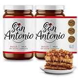San Antonio Dulce de Leche Classic Milk Caramel Spread - Gluten & Lactose Free Dessert Filling & Toppings, Ideal for Ice Cream, Cake, Coffee, Pancakes, Creamy & Rich Fruit Dip -15 oz Pack of 2