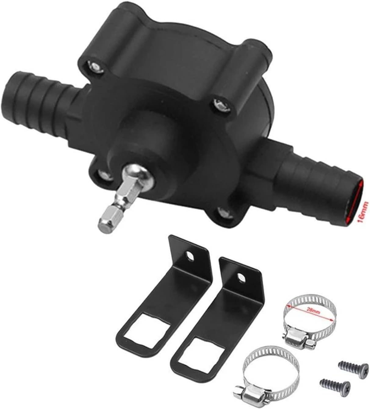 Mini Submersible Portable Electric Water Pump Portable Electric Drill Pump Oil Fluid Water Mini Hand Self-priming Liquid Transfer Centrifugal Pumps Home Garden Outdoor