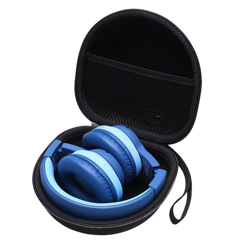Kids Headphones Case Compatible with iClever BTH12 / BTH20/ BTH26/HS19, JoySpark, Candy Bila, EarFun, MIDOLA, IMYB Foldable Kids Headphones, Black