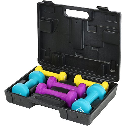 DTX Fitness 6kg Dumbbell Hand Weight Set With Carry Case - Starter Dumbbells Set