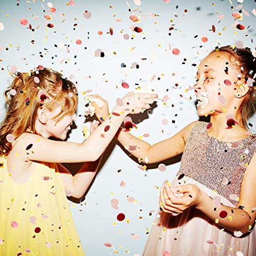 Image of TecUnite Round Tissue Paper Table Confetti Dots for Wedding Birthday Party Decoration Arts Craft DIY Scrapbooking, 1.76 oz(1.5 cm Plus 2.5 cm)