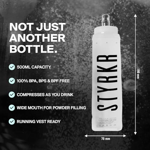 Bouteille d'eau souple 500 ml STYRKR pliable et transparente à large ouverture - 4