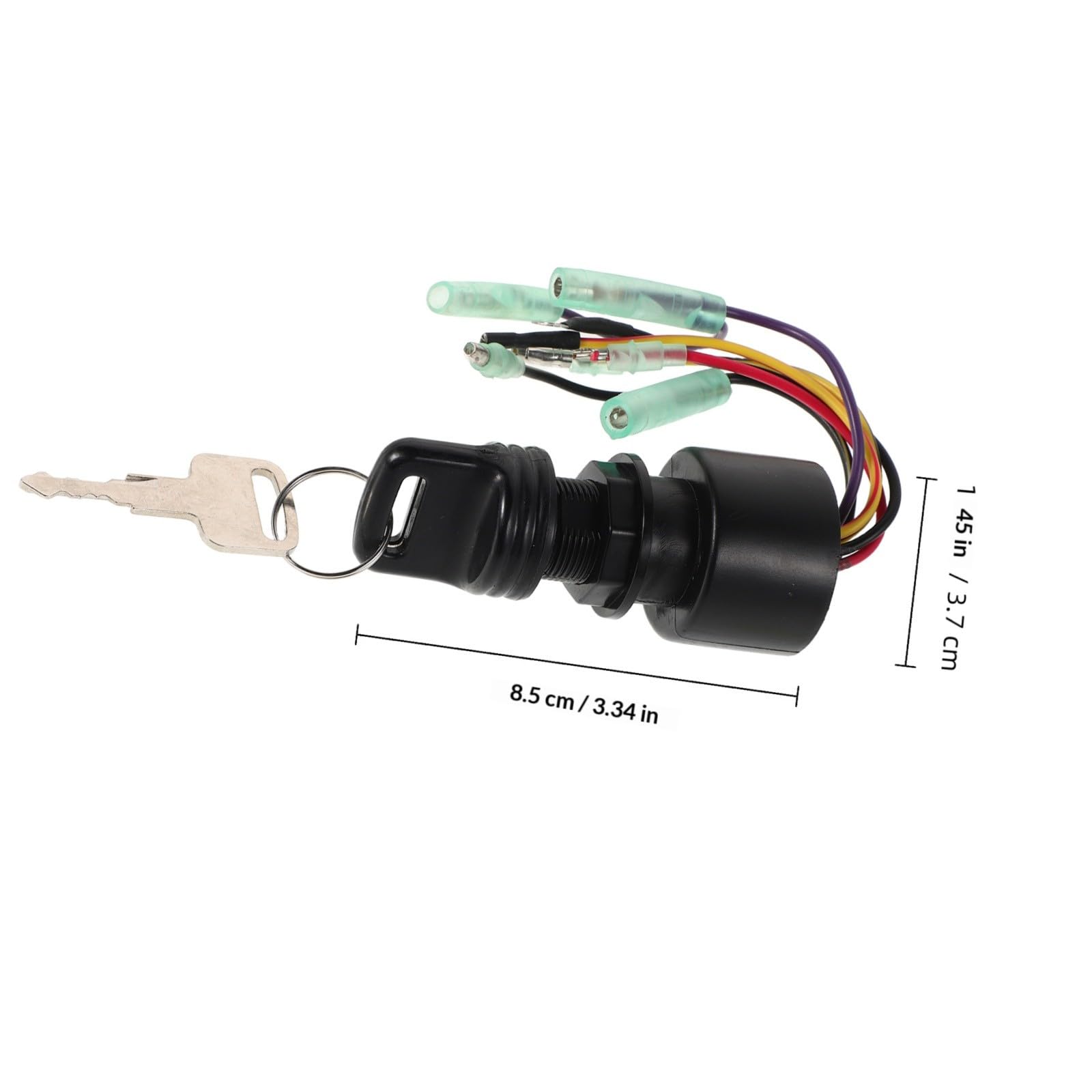 IMIKEYA Contacteur de Démarrage à Clé D'allumage pour Moteur Bateau Hors-bord, Fonction Complète, Installation Facile en Polyester et Laiton pour Usage Marin Sécurisé