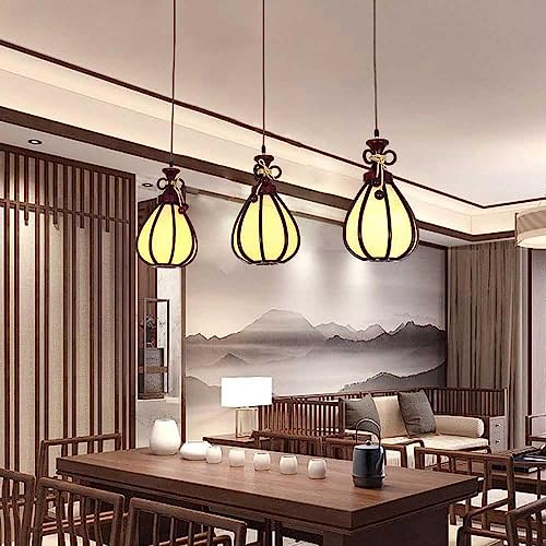 Lámpara de mini linterna de costura creativa retro de madera E27 estilo chino 6