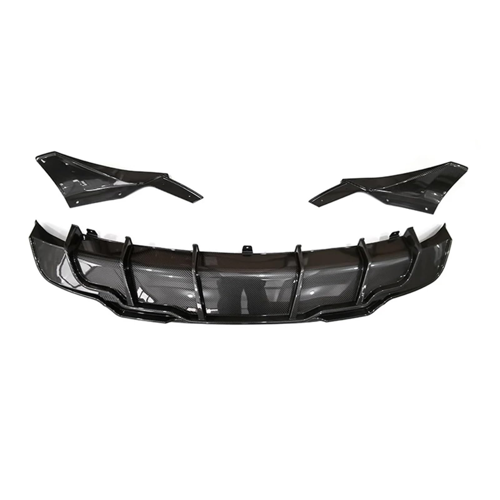 Difusor Trasero rápido para Kits para Aero, Parachoques, Labio, Barbilla, Cuerpo, para Tesla, Modelo 3 Y 2023, 2017-2023(3 Carbon Fiber)