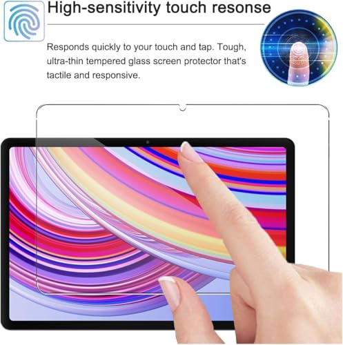 Image of Pack of 2 Tempered Glass Screen Protector for Xiaomi Redmi Pad Pro 5G 12.1 inch, 9H Toughness Premium Shatterproof Scratch-Resistant