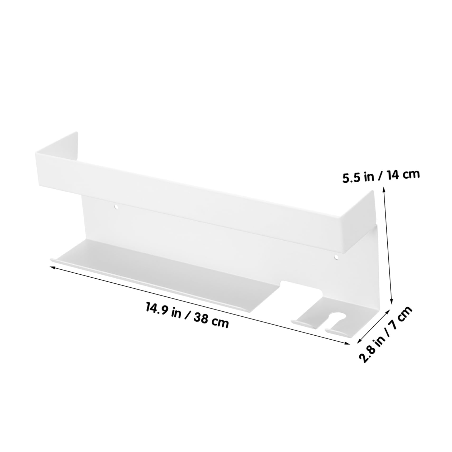 KOMBIUDA No Drill Aluminium Haartrockner Wandhalterung Hitzebeständiger Organizer für Föhn Glätteisen und Lockenstab Multifunktionale Aufbewahrung Schnelle Montage Modernes Design für
