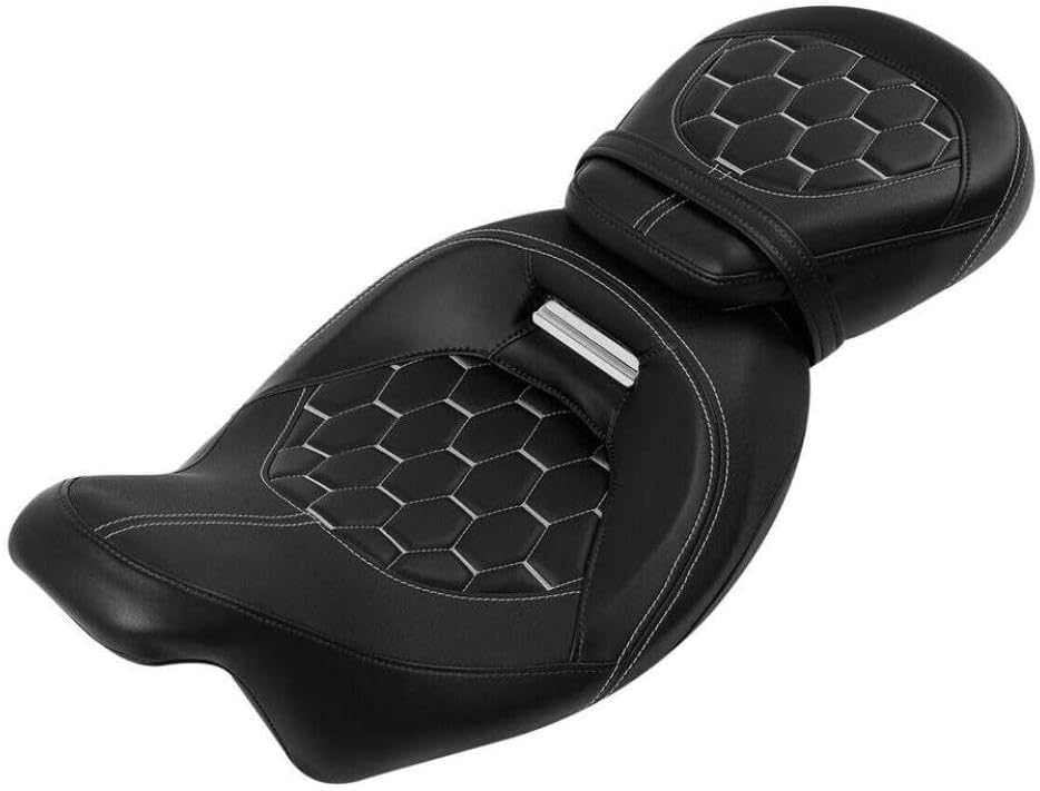 Motorcycle Passenger Seat Touring CVO Road King Street Electra Standard FLHT 2009-2023(Orange)