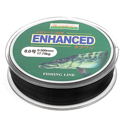 Ruilogod 8# Negro Nylon 0,5 mm Dia 17.75Kg hilo de pesca señuelo Línea Carrete 100M