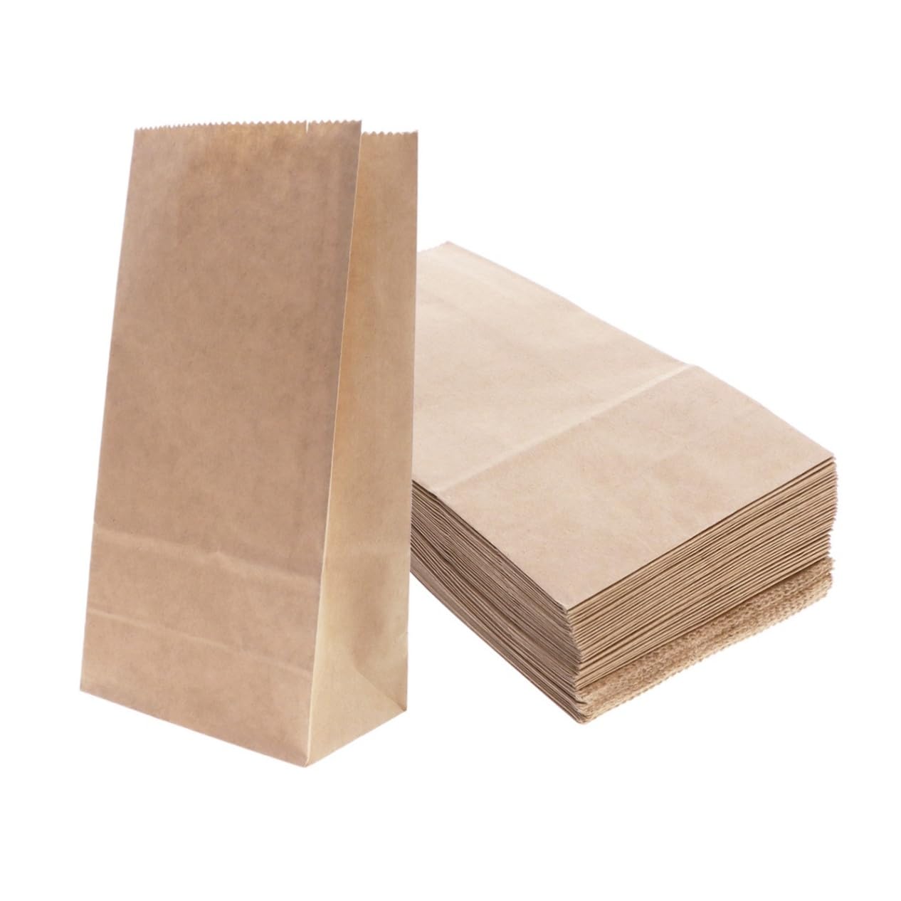 Busta da Asporto a Fondo Quadrato 100 Pezzi in Carta Kraft Gialla | Cibi Fritti e Alimenti, Uso Professionale, Confezione Pratica per Imballaggio e Consegna
