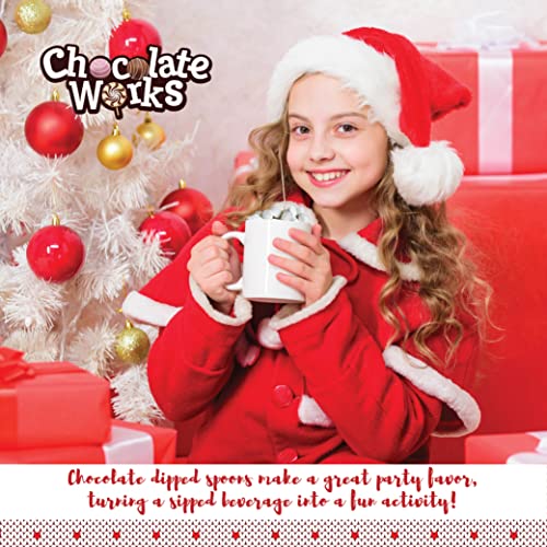 image for Hot Chocolate Spoons by Chocolate Works, Flavor Variety Pack - Belgian