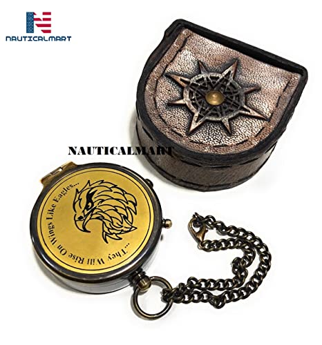 Brújula de Regalo Eagle Compass con Estuche de Cuero, Eagle, Scout of America, Graduación, Ceremonia de Águila miniatura 3