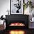 Ameriwood Home Elmcroft Wide Mantel with Linear Electric Fireplace, Black Oak