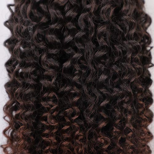 Vigorous Ponytail Extension 14Inch Drawstring Ponytail for Black Women Short Fluffy Afro Kinky Curly Pony Tails Hair Extensions (1B/33) — view 6