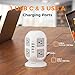 TESSAN Tower Surge Protector Power Strip 10 ft, Long Flat Extension Cord with Multiple Outlets, 8 AC Outlets with 4 USB Ports (1 USB C), Charging Station with Surge Protection, for Home Office Dorm