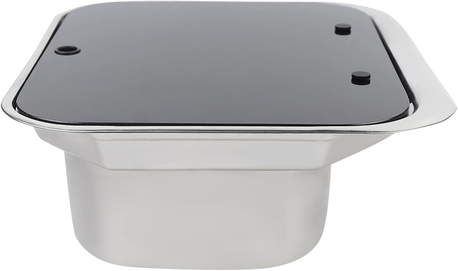 RV Sink w/Lid & Faucet, Outdoor RV Kitchen Single Bowl Sink 16.7x14.7x5.9in RV Caravan or Boat Camper Sink Basin Sink - 304 Stainless Steel