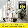 Kärcher AF 50 - Purificatore d'Aria per casa e ufficio, Silenzioso, 5 livelli di potenza, 2 filtri HEPA con carbone attivo antibatterico, Elimina batteri, virus, fumo e germi, Bianco