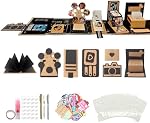 DIY Album de scrapbook Creative Scrapbooking Kit Album photo 3D Livre de Mémoire Interactive pour Mariage, Bébé, Anniversaire, Famille Photos Aventure Réserver Voyage Journal Album de Photo DIY 3D Carte de décoration